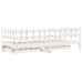 Sofá cama con cajones madera maciza de pino blanco 90x200 cm
