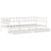 Sofá cama con cajones madera maciza de pino blanco 90x200 cm