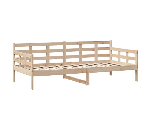 Sofá cama con cajones madera maciza de pino 90x200 cm