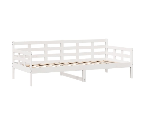 Sofá cama con cajones madera maciza de pino blanca 80x200 cm