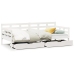 Sofá cama con cajones madera maciza de pino blanca 90x190 cm