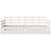 Sofá cama con cajones madera maciza de pino blanca 90x190 cm