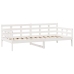 Sofá cama con cajones madera maciza de pino blanca 90x190 cm