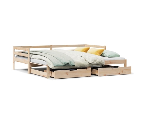 Sofá cama nido con cajones sin colchón 80x200 cm