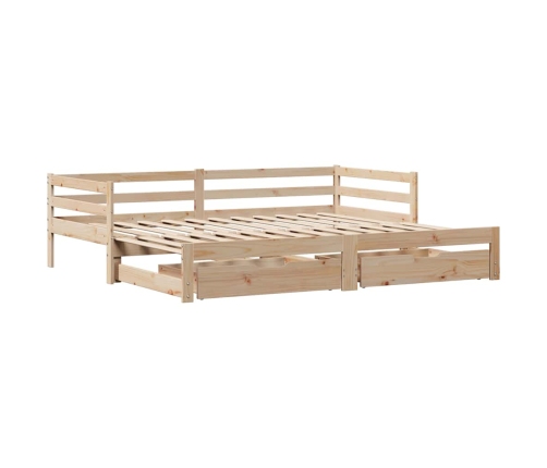 Sofá cama nido con cajones sin colchón 80x200 cm