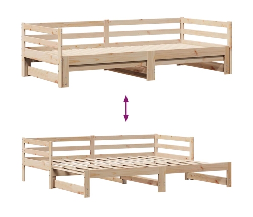 Sofá cama nido con cajones sin colchón 80x200 cm