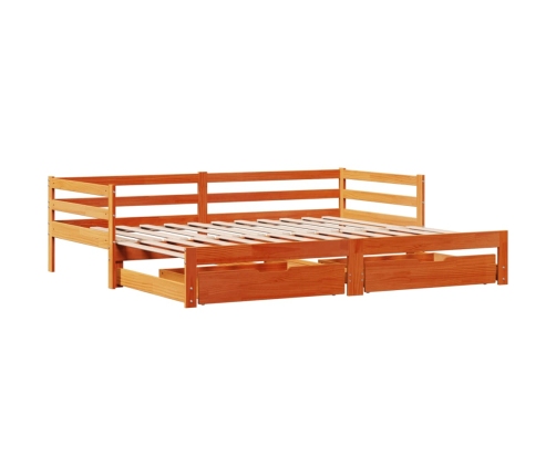 Sofá cama nido con cajones madera maciza de pino 90x190 cm