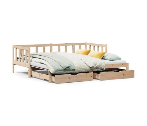 Sofá cama nido con cajones sin colchón 80x200 cm