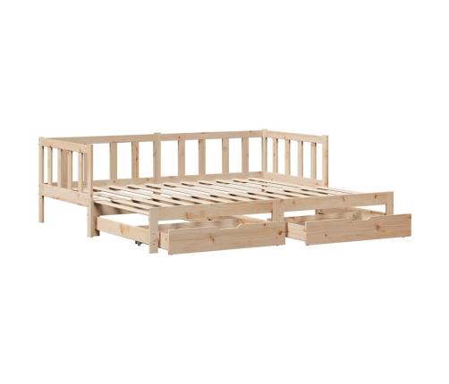 Sofá cama nido con cajones sin colchón 80x200 cm