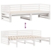 Sofá cama con cajones madera maciza de pino blanco 90x200 cm