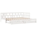 Sofá cama nido con cajones sin colchón blanco 80x200 cm
