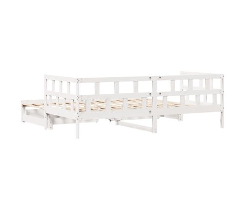 Sofá cama nido con cajones sin colchón blanco 80x200 cm