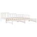 Sofá cama nido con cajones sin colchón blanco 90x190 cm