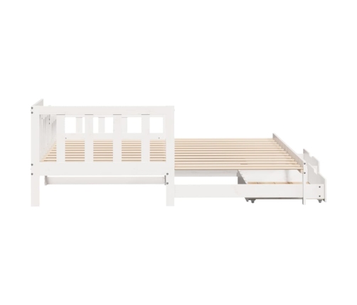 Sofá cama nido con cajones sin colchón blanco 90x190 cm