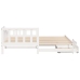 Sofá cama nido con cajones sin colchón blanco 90x190 cm