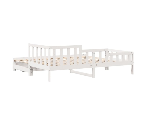 Sofá cama nido con cajones sin colchón blanco 90x190 cm