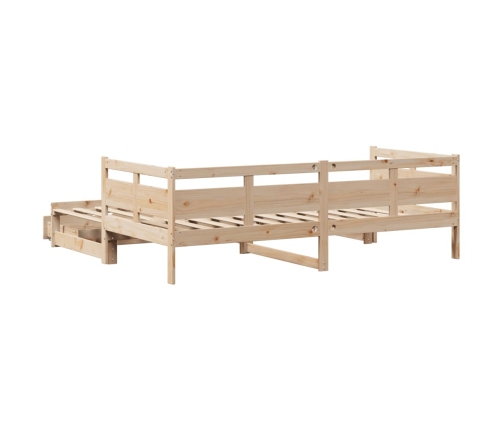 Sofá cama nido con cajones sin colchón 90x200 cm