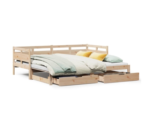 Sofá cama nido con cajones sin colchón 90x200 cm