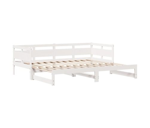 Sofá cama nido con cajones sin colchón blanco 90x200 cm