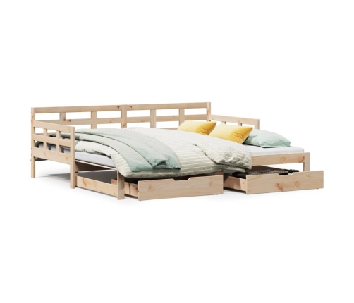 Sofá cama nido con cajones sin colchón 90x190 cm
