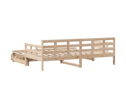 Sofá cama nido con cajones sin colchón 90x190 cm