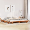 Cama sin colchón madera maciza de pino marrón cera 200x200 cm