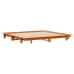 Cama sin colchón madera maciza de pino marrón cera 180x200 cm