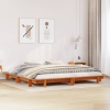 Cama sin colchón madera maciza de pino marrón cera 180x200 cm