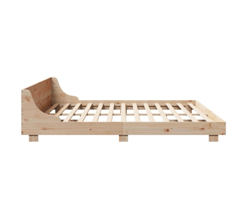 vidaXL Estructura de cama con cabecero madera maciza de pino 200x200cm