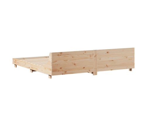 vidaXL Estructura de cama con cabecero madera maciza de pino 200x200cm