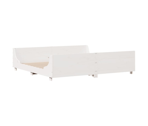 vidaXL Estructura de cama con cabecero madera de pino blanco 200x200cm