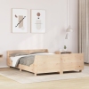 Estructura de cama sin colchón madera maciza de pino 140x190 cm