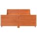 Estructura de cama sin colchón madera maciza marrón 135x190 cm