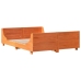 Estructura de cama sin colchón madera maciza marrón 135x190 cm