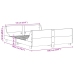 Estructura de cama sin colchón madera maciza marrón 135x190 cm