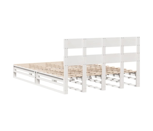 Estructura de cama sin colchón madera de pino blanca 150x200 cm