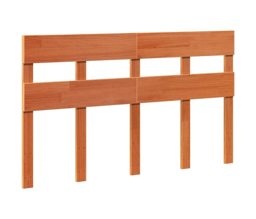 Cama sin colchón madera maciza pino marrón cera 150x200 cm