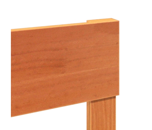 Cama sin colchón madera maciza pino marrón cera 150x200 cm