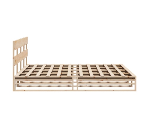 Estructura de cama sin colchón madera maciza de pino 180x200 cm