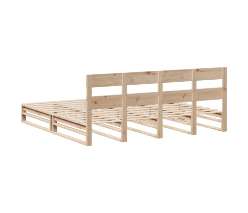 Estructura de cama sin colchón madera maciza de pino 180x200 cm