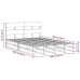 Estructura de cama sin colchón madera maciza de pino 120x190 cm