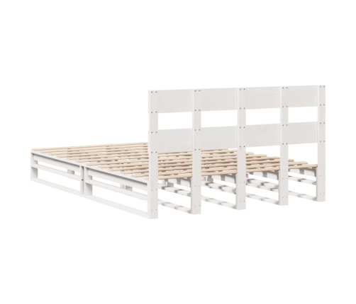 Estructura de cama sin colchón madera de pino blanco 135x190 cm