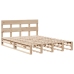 Estructura de cama sin colchón madera maciza de pino 140x190 cm