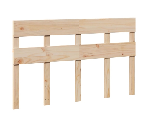 Estructura de cama sin colchón madera maciza de pino 140x190 cm