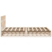 Estructura de cama sin colchón madera maciza de pino 140x190 cm