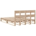 Estructura de cama sin colchón madera maciza de pino 140x190 cm