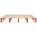 Cama sin colchón madera maciza de pino marrón cera 200x200 cm