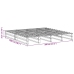 Cama sin colchón madera maciza de pino marrón cera 200x200 cm