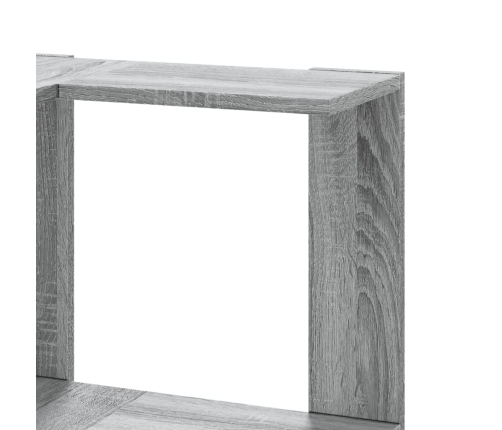 Estantería de esquina 5 niveles madera gris Sonoma 50x50x179 cm