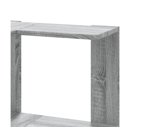 Estantería de esquina 3 niveles madera gris Sonoma 50x50x102 cm